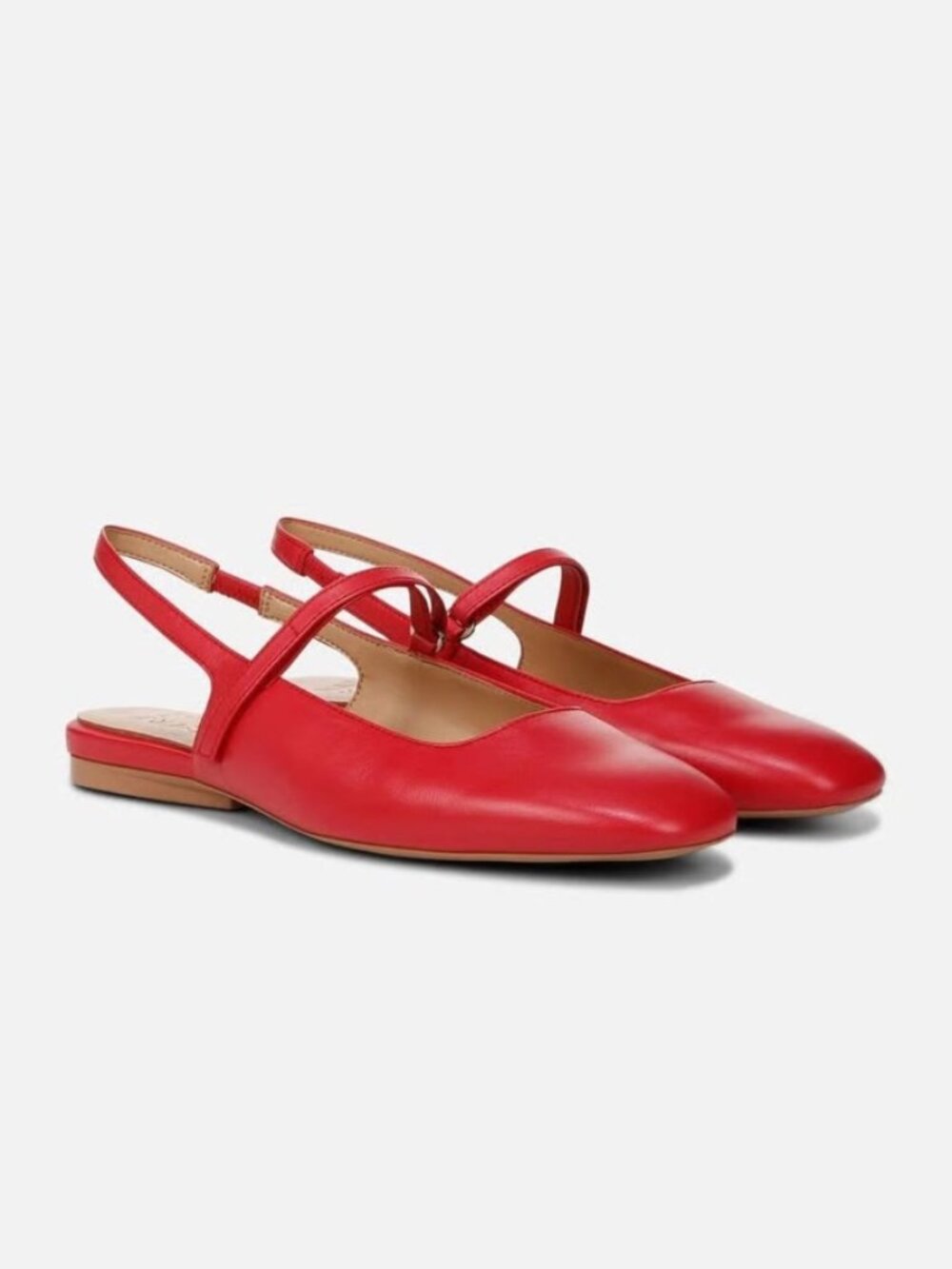Red Naturalizer Leather Connie Mary Jane Slingback Flat 8W